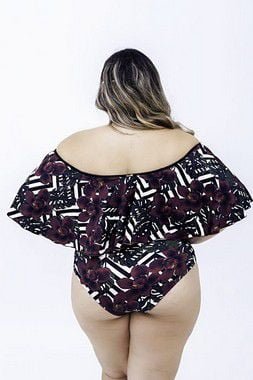 Maiô Ciganinha Floral Plus SIze