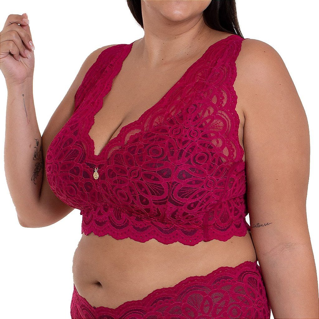 Sutiã Cropped Sissia Desejo Plus Size