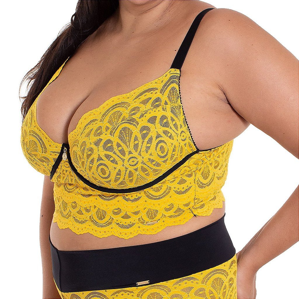 Croped Isadora Plus Size Amarelo