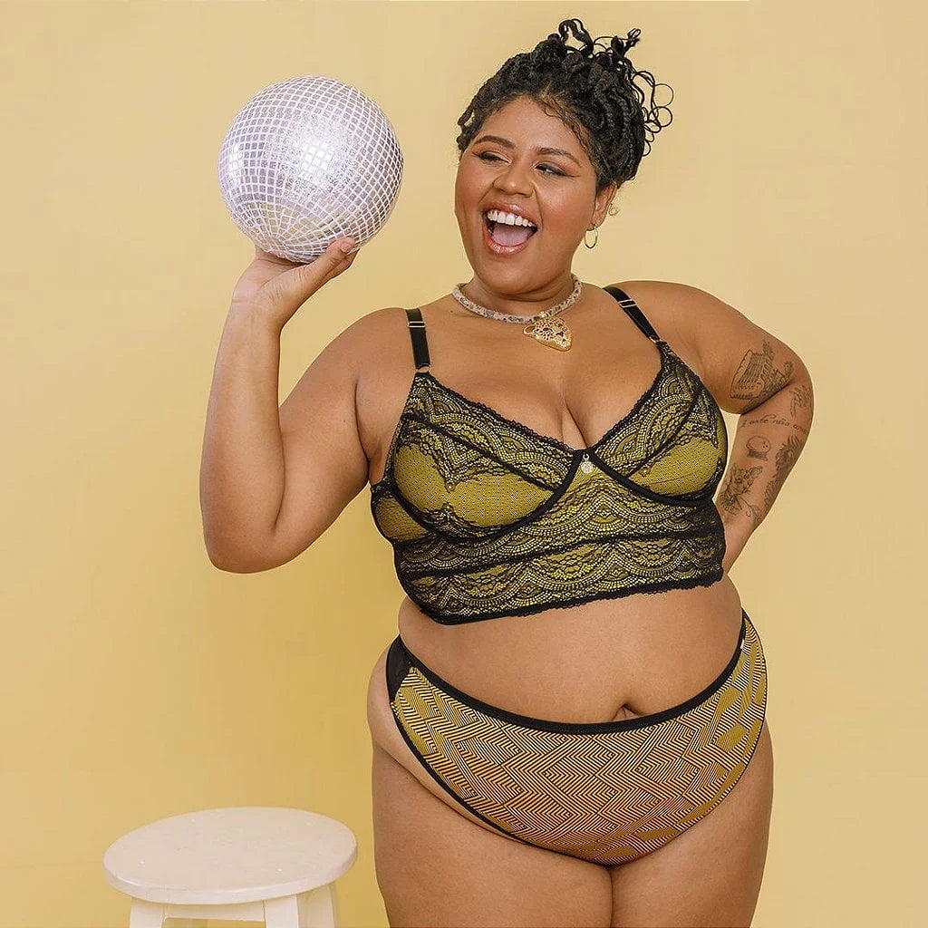 Cropped Isadora Renda Bicolor Plus Size