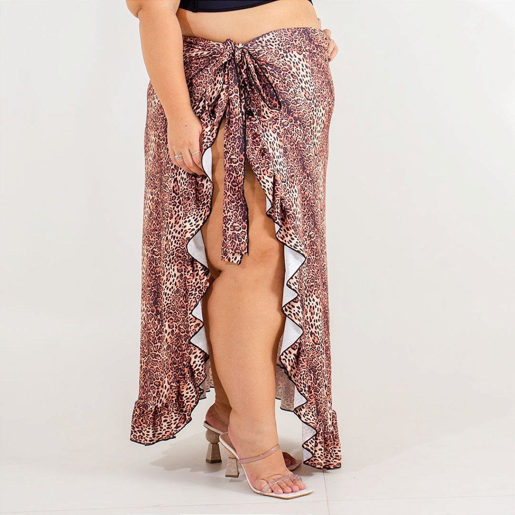 Saia Amanda onça Plus Size