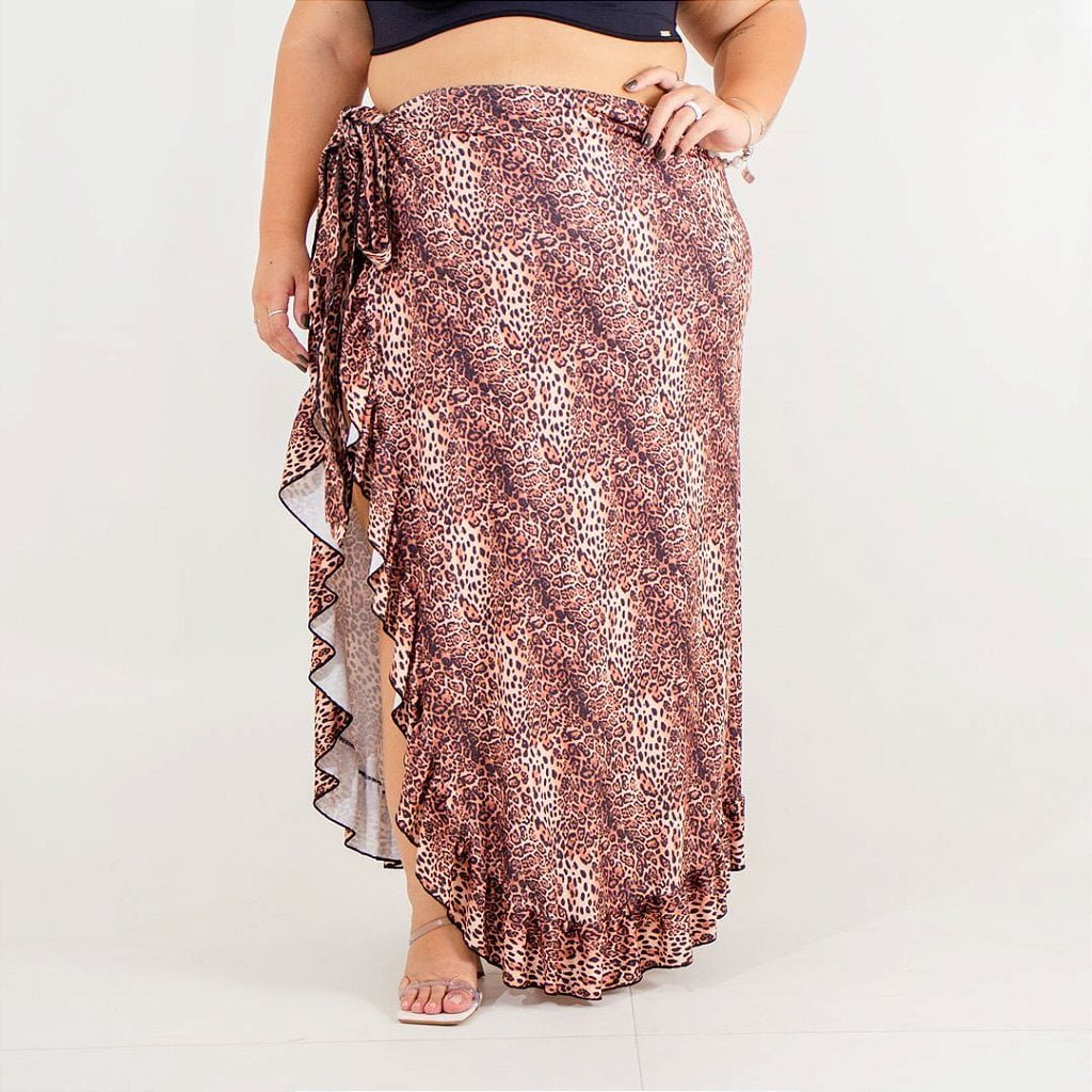 Saia Amanda onça Plus Size