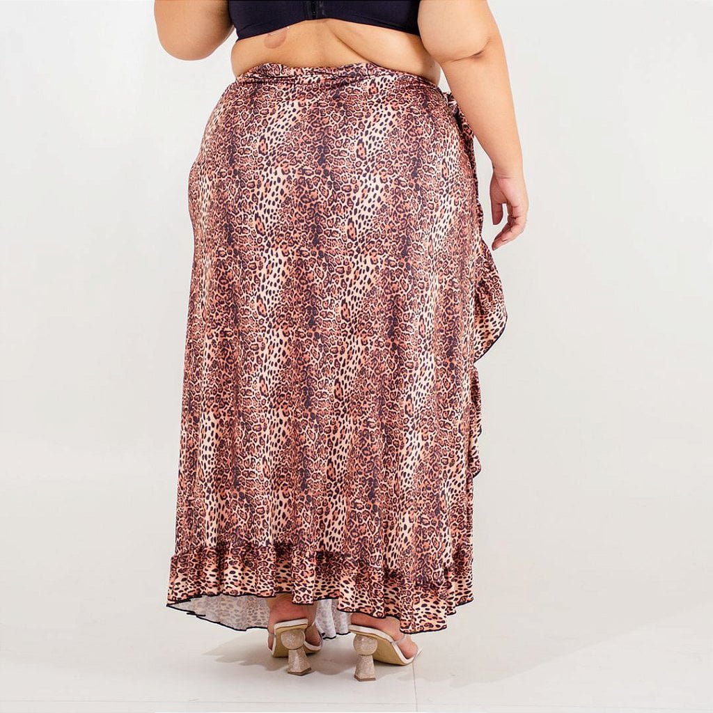 Saia Amanda onça Plus Size