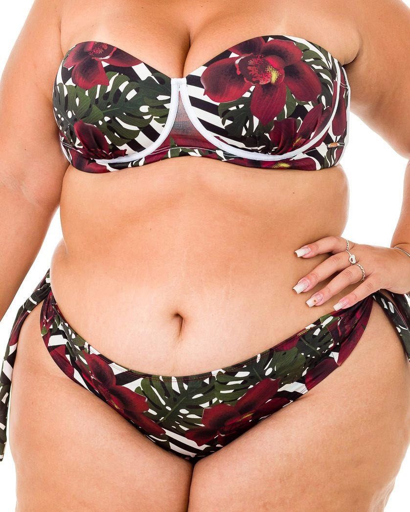 Tanga Laço Floral Plus Size