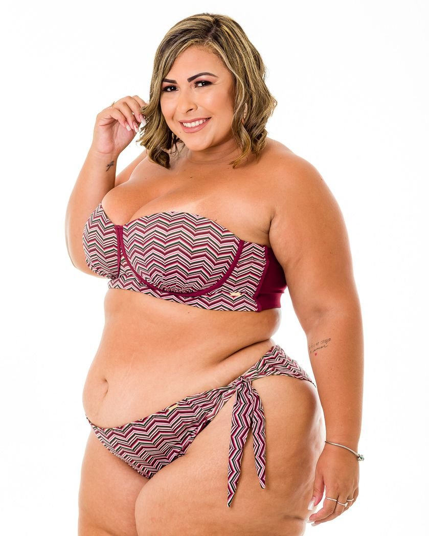 Tanga Laço Geometrico Plus Size
