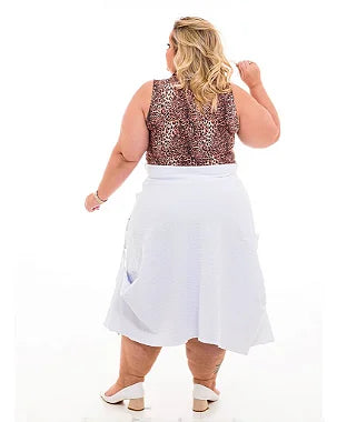 Saia Midi Helen Plus Size