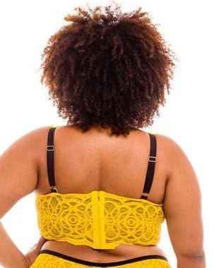 Croped Sissia Amarelo e Vermelho Plus Size