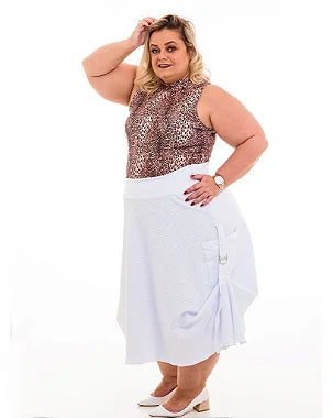 Saia Midi Helen Plus Size