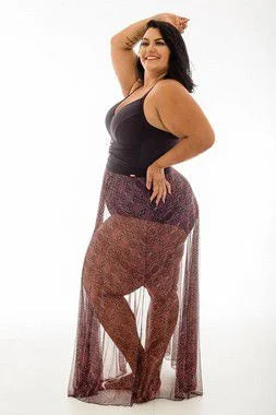 Saia Funchal Tule Estampa Cobra Plus Size