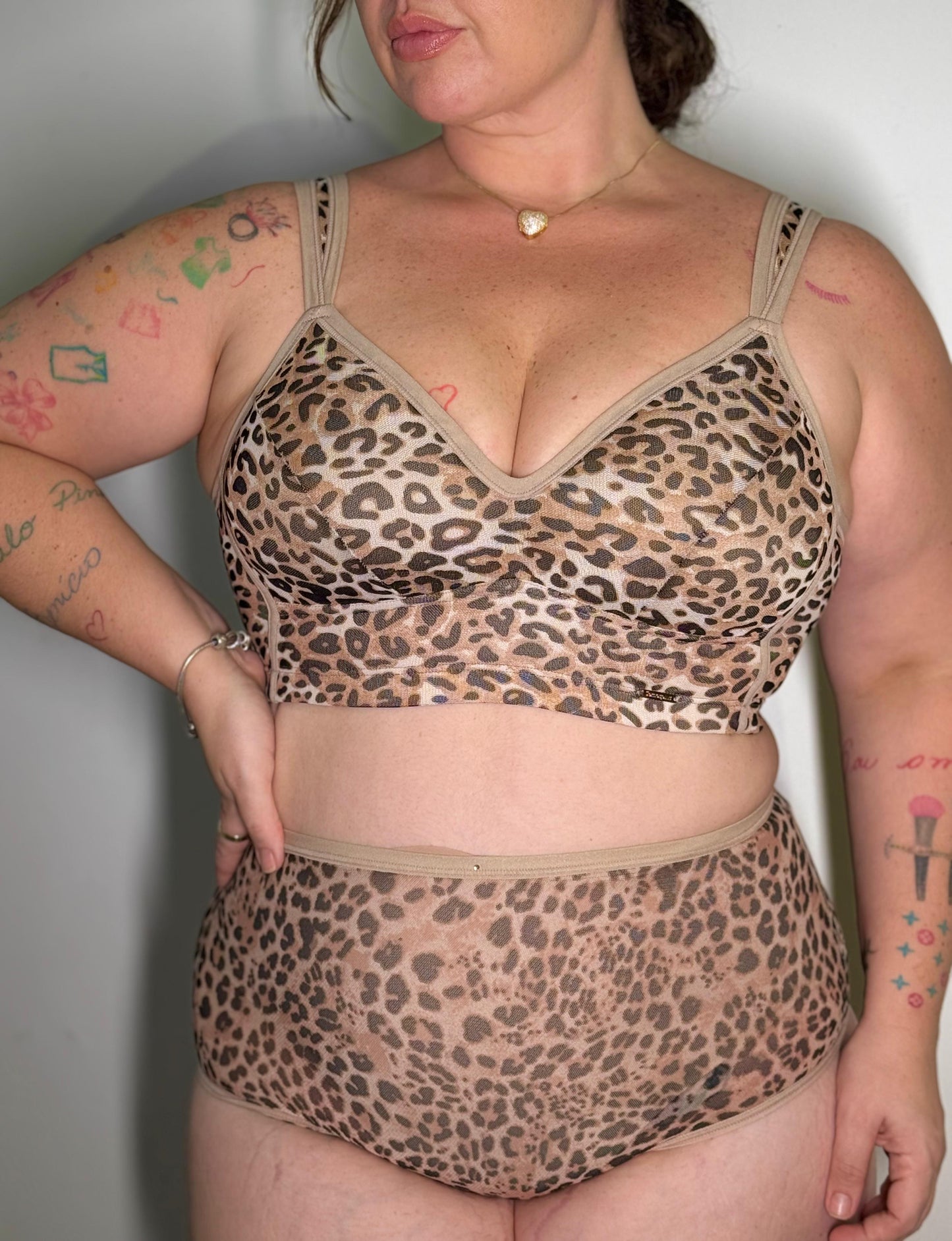 Sutiã Top Luna Animal Print Plus Size