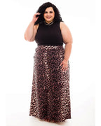 Saia Longa Clara Geometrica Plus Size