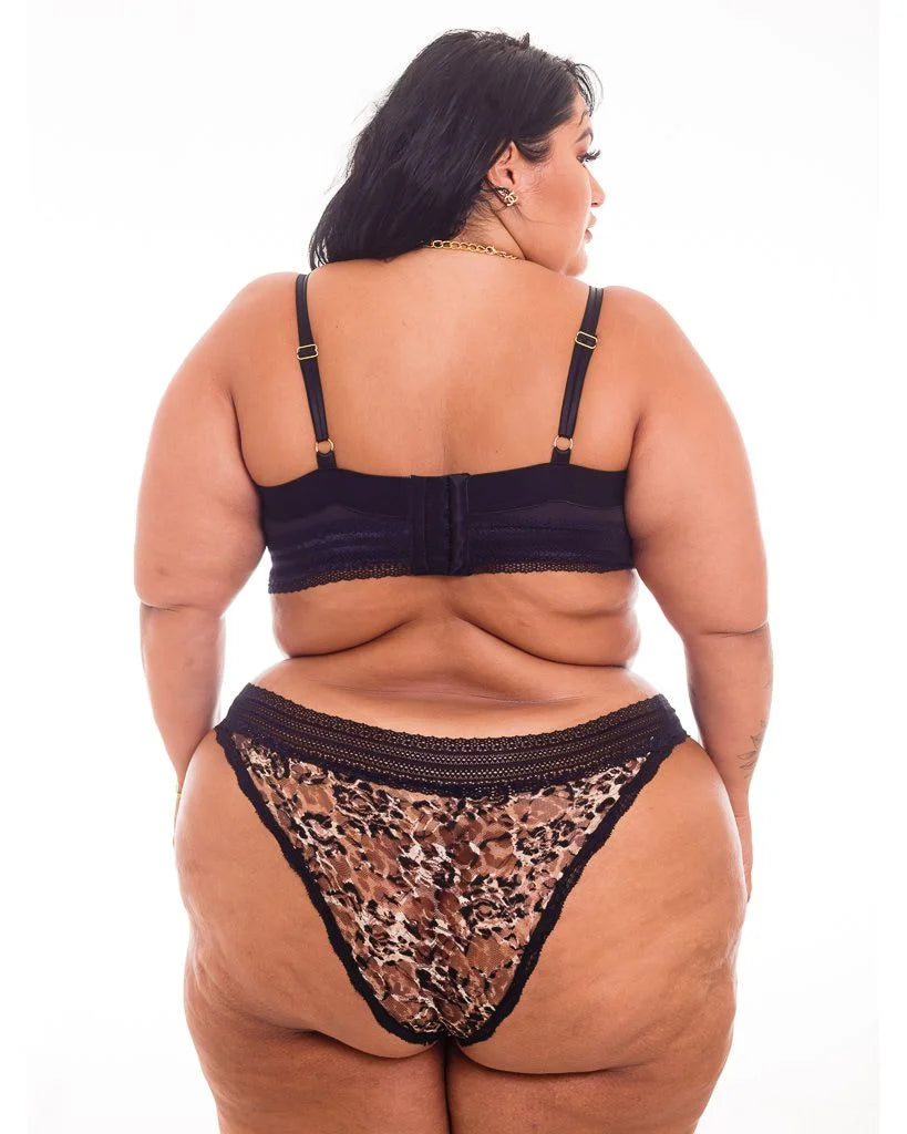 Calcinha Anne Animal Print - Plus Size