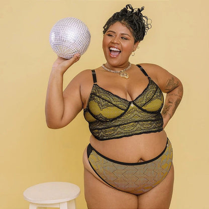 Cropped Isadora Renda Bicolor Plus Size