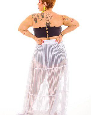 SAIA TULE LISTRAS DANI PLUS SIZE