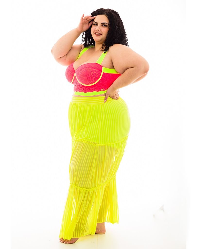 SAIA TULE LISTRAS DANI PLUS SIZE