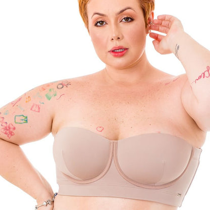 Sutiã Tomara Que Caia Costas Reduzidas Plus Size