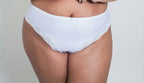 Calcinha com Renda Fio Dental Branca Plus Size