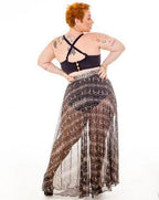 Saia Funchal Tule Estampa Cobra Plus Size