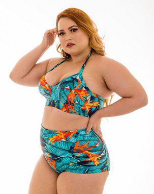Tanga Paula HotPants - Floral Azul