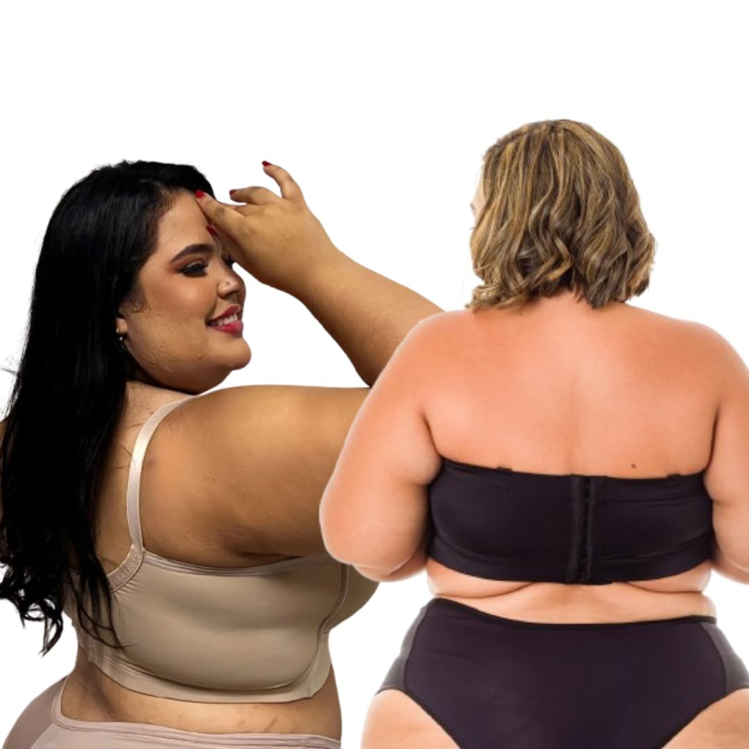 CASADINHA (PEÇAS EM PRODUÇÃO) - Kit 2 peças Plus Size Sutiã - TOP LUNA| NUDE + TOMARA QUE CAIA | PRETO Compre 2 por R$ 269,90