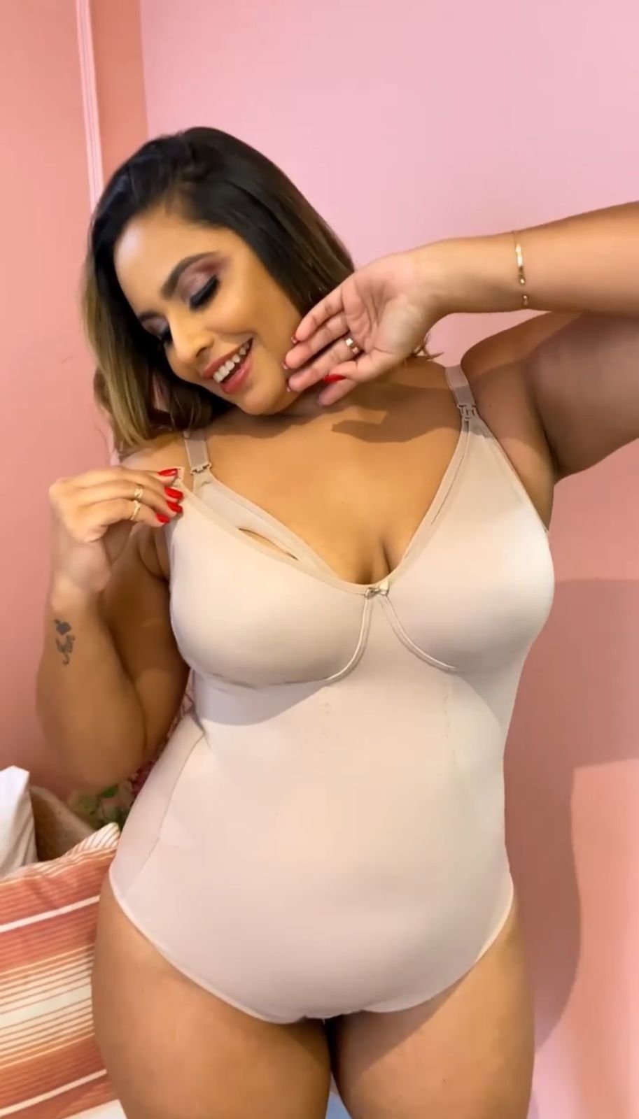 Body Modelador Amamentação - Plus Size