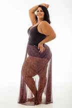 Saia Funchal Tule Estampa Cobra Plus Size