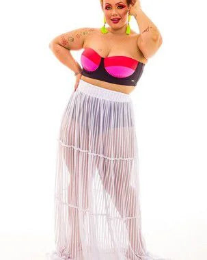 SAIA TULE LISTRAS DANI PLUS SIZE