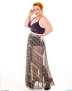 Saia Funchal Tule Estampa Cobra Plus Size