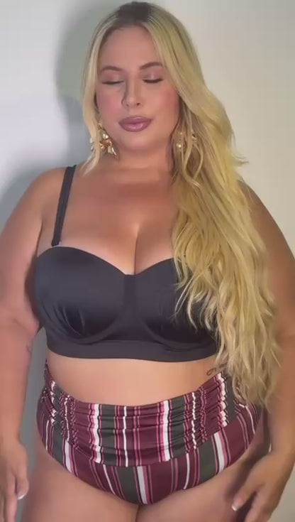 Top de biquini Tomara que caia Plus Size