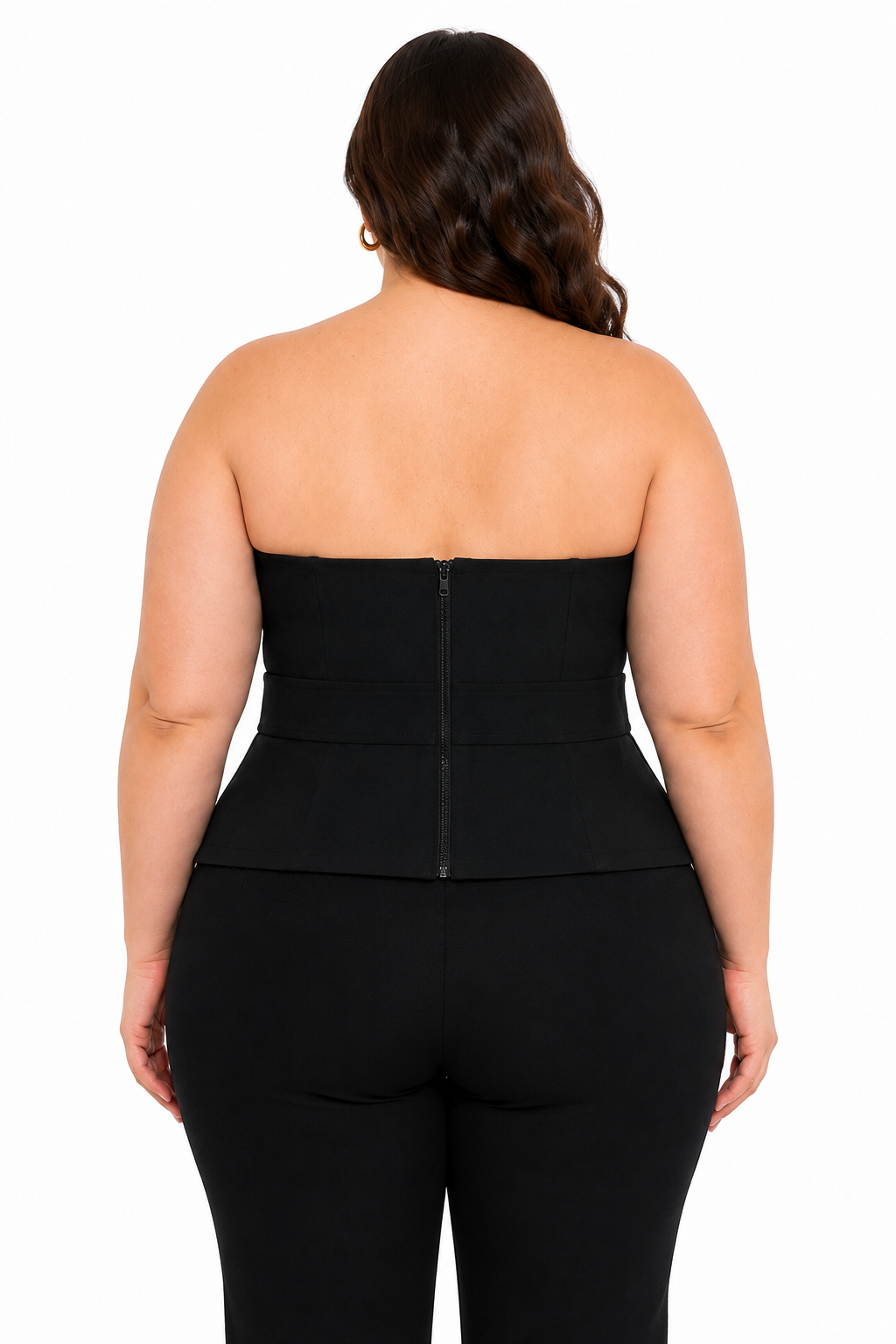 Cropped Tomara que Caia Preto Plus Size