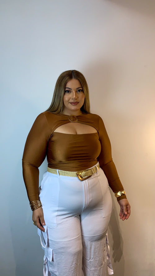Body Manga longa Beach Gloss Curvy
