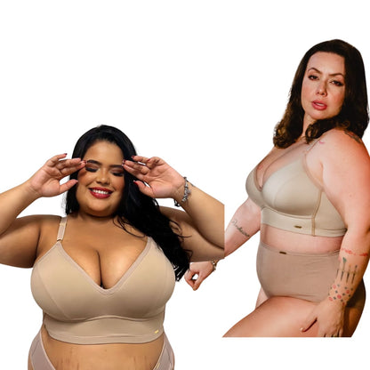 CASADINHA (PEÇAS EM PRODUÇÃO) - Kit 2 Sutiãs Top Luna Plus Size - POR R$ 214,90 - 02 NUDE