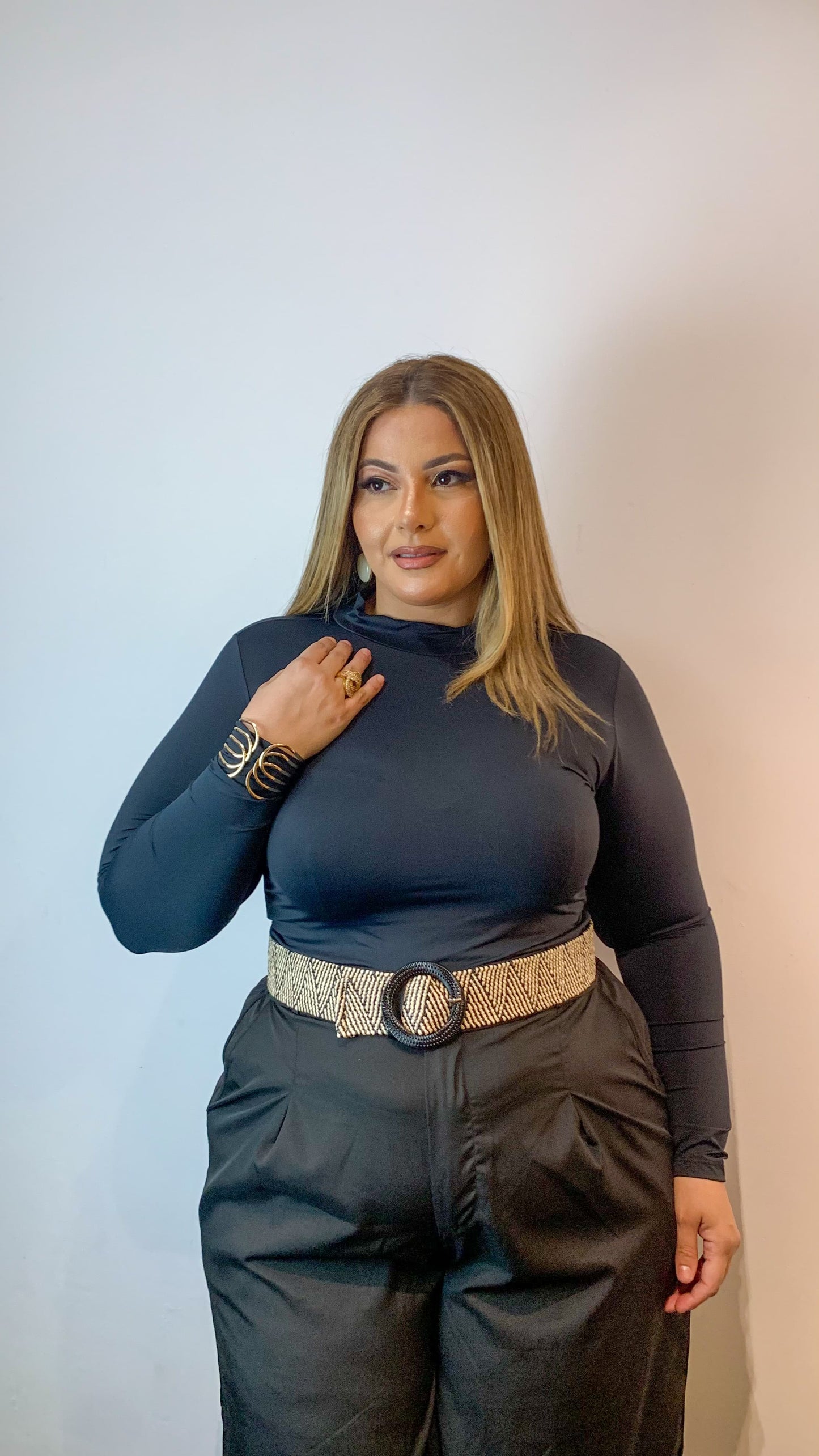 Body Manga Longa Gola Curvy