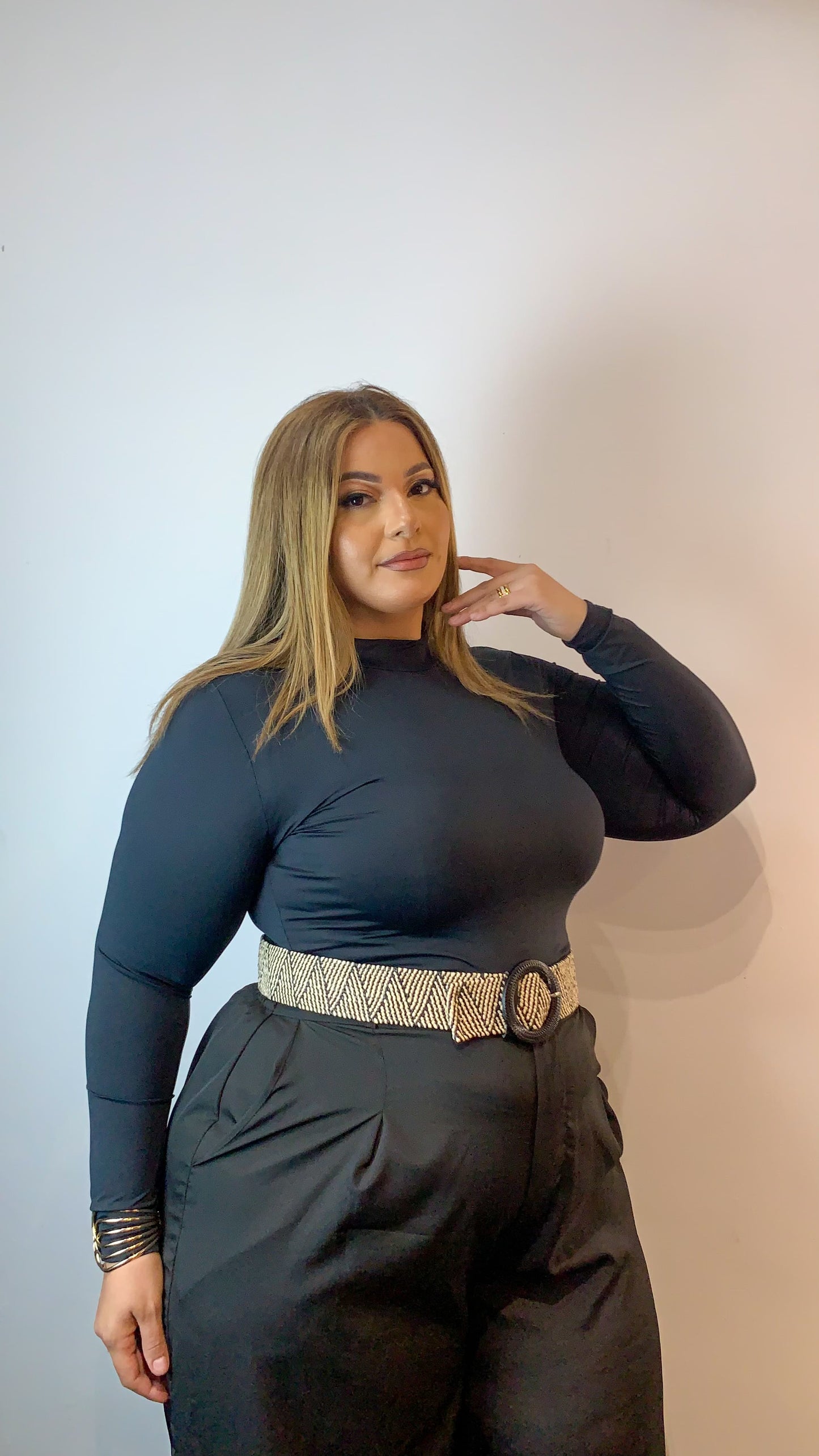 Body Manga Longa Gola Curvy