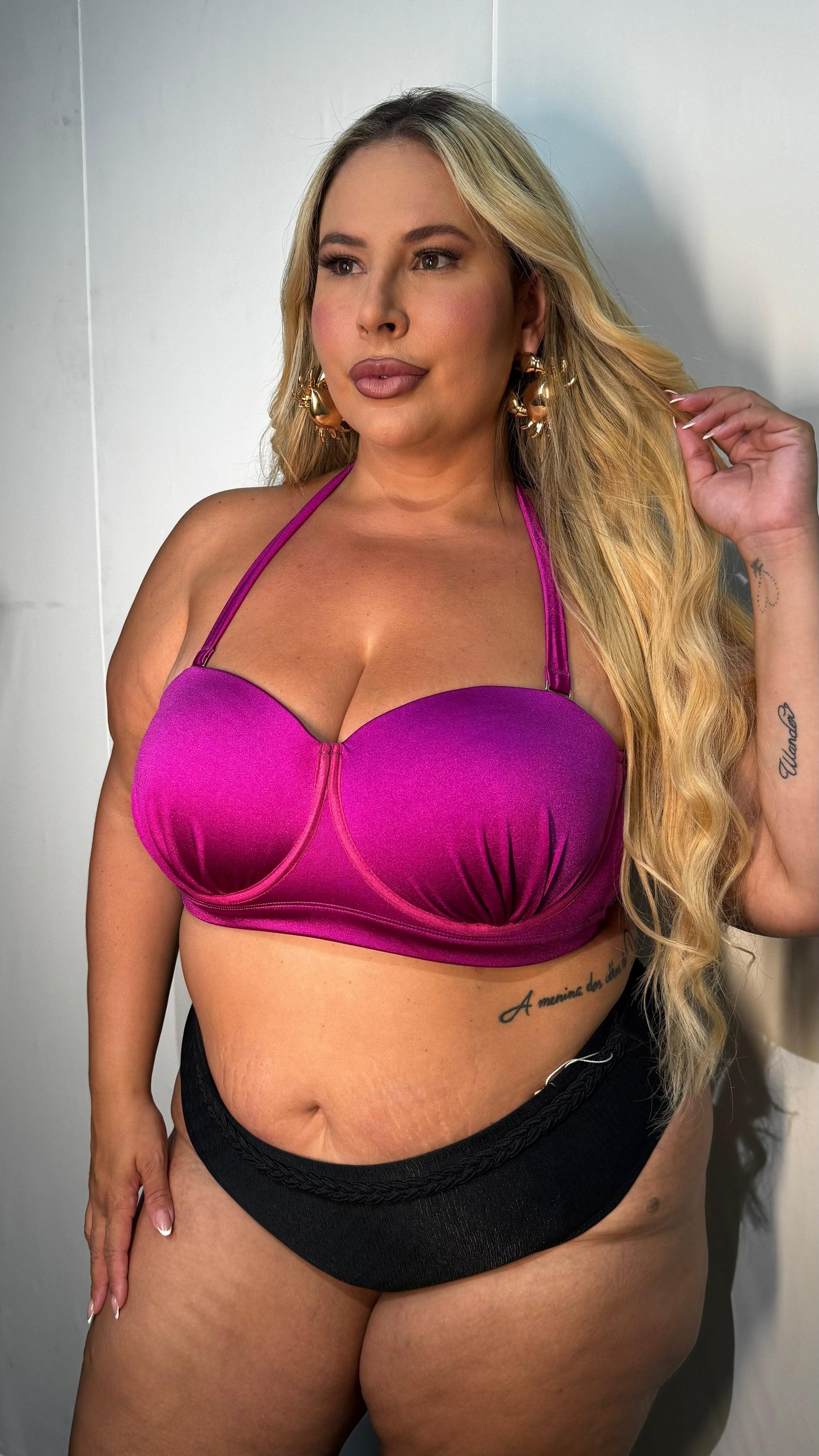 Top de biquini Tomara que caia Plus Size