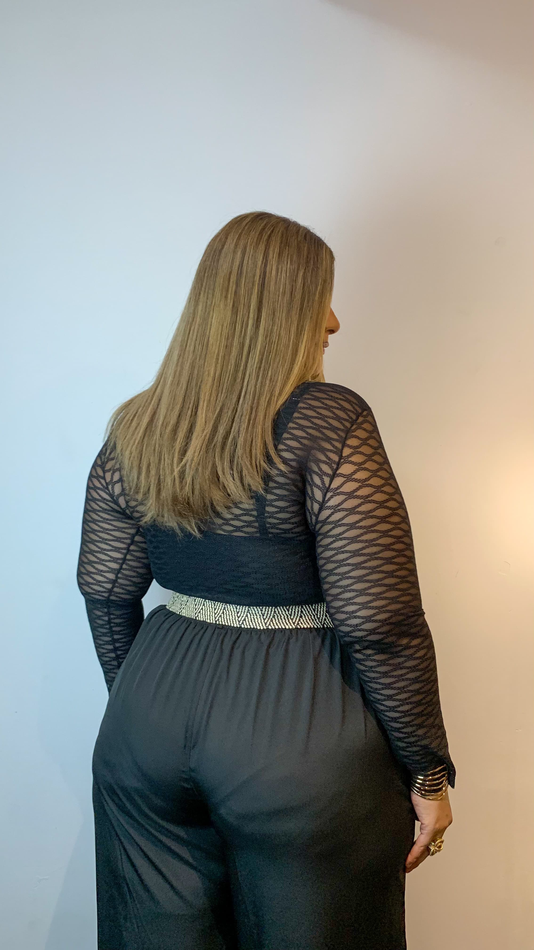Body Tule Manga Gola Alta curvy