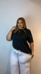 Blusa Barra Renda Curvy