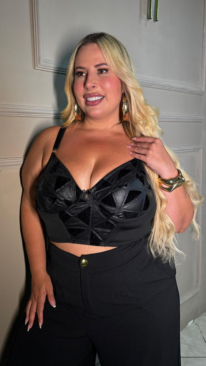 Croped sem bojo Plus size Anita