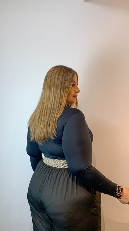 Body Manga Longa Gola Curvy