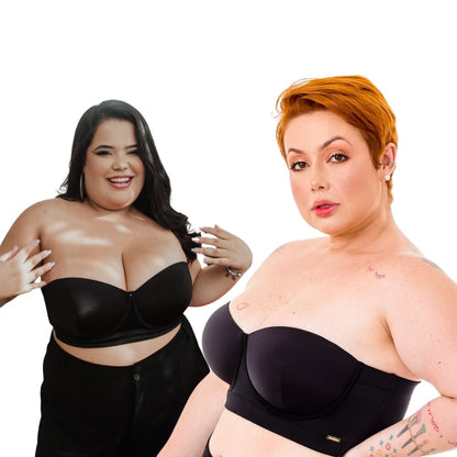 CASADINHA (PEÇAS EM PRODUCÃO) - Kit 2 peças Sutiã Tomara Que Caia Plus Size - COMPRE 2 POR R$ 279,90 (02 Preto)