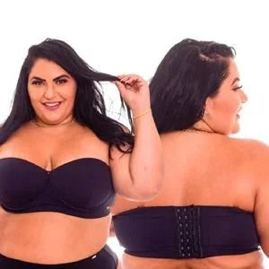 CASADINHA (PEÇAS EM PRODUCÃO) - Kit 2 peças Sutiã Tomara Que Caia Plus Size - COMPRE 2 POR R$ 279,90 (02 Preto)