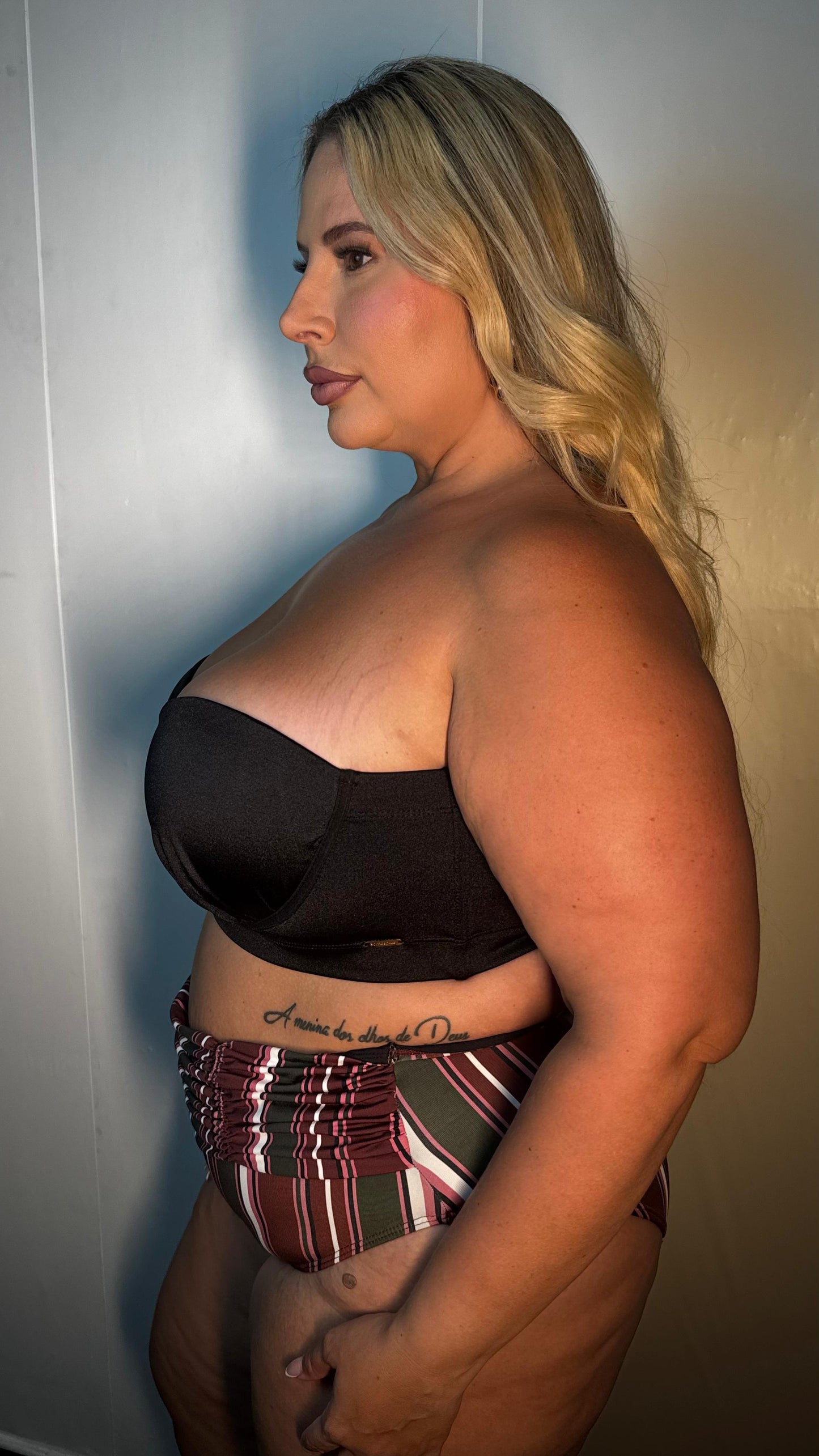 Top de biquini Tomara que caia Plus Size