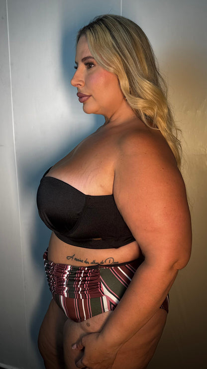 Top de biquini Tomara que caia Plus Size