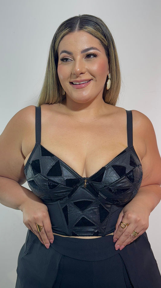 Croped sem bojo Plus size Anita