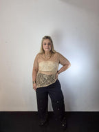 Calça pantalona malha crepe plus size