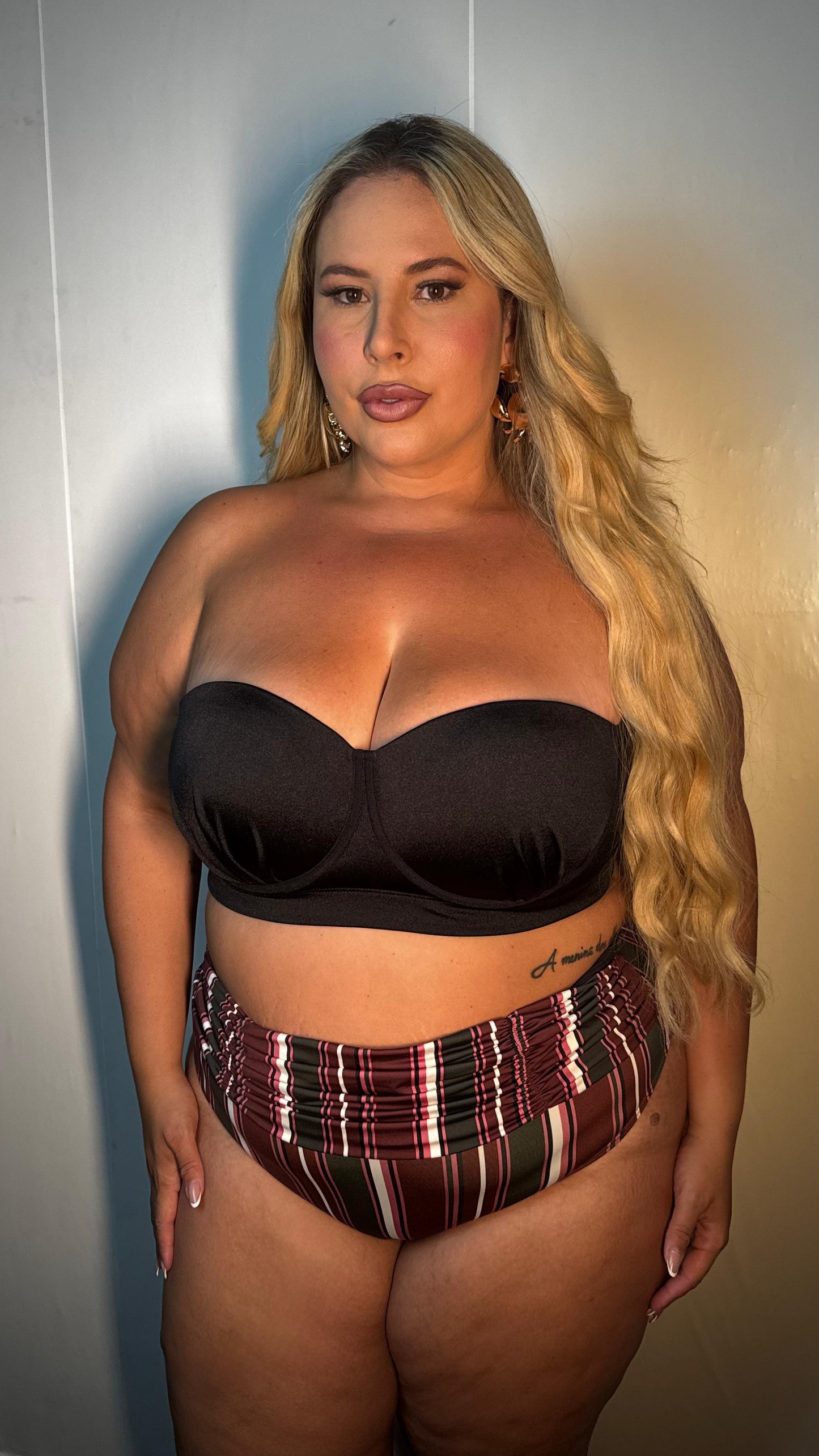 Top de biquini Tomara que caia Plus Size