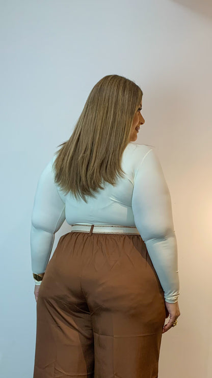 Body Manga Longa Gola Curvy