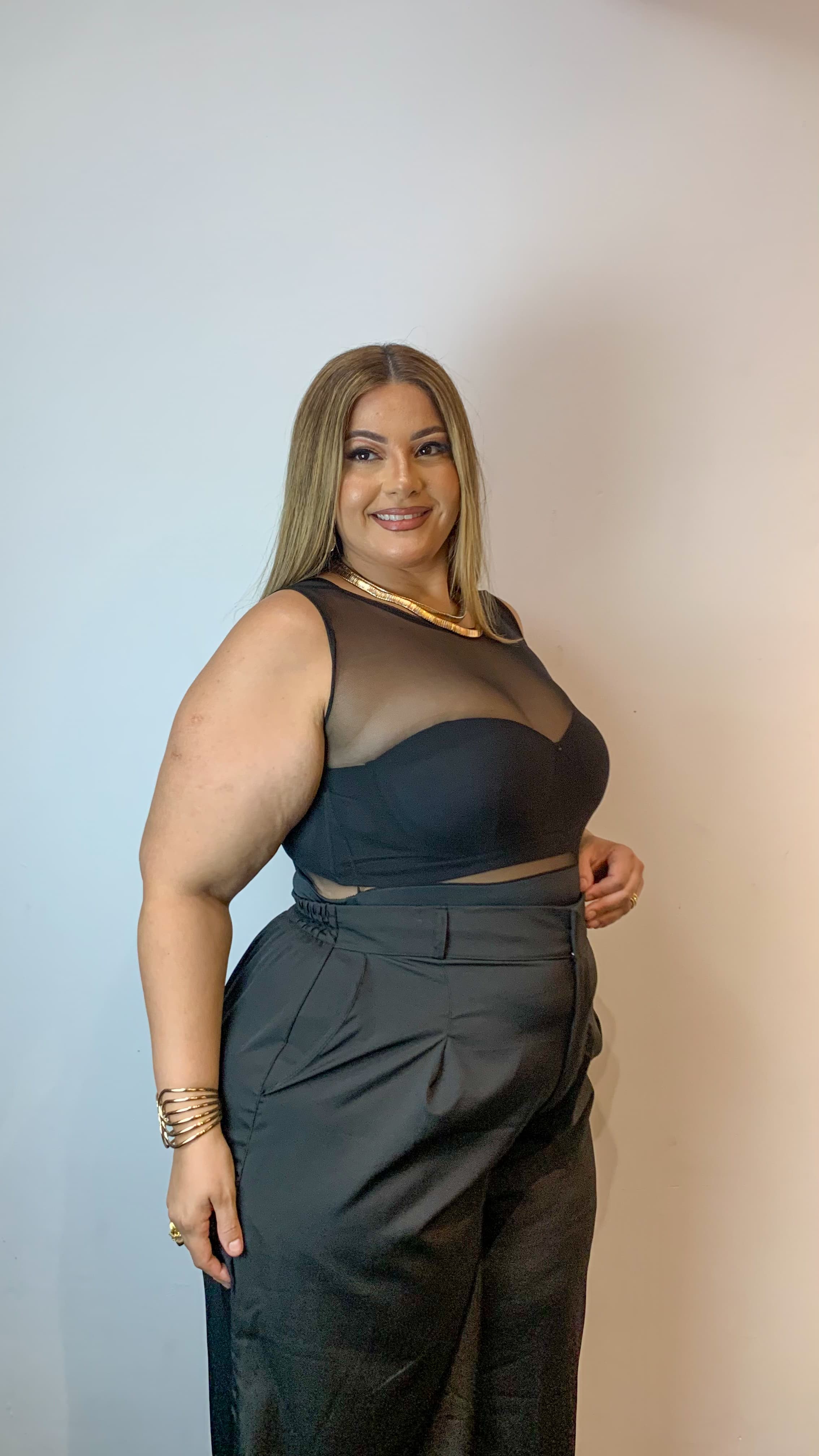 Body sem manga tule curvy
