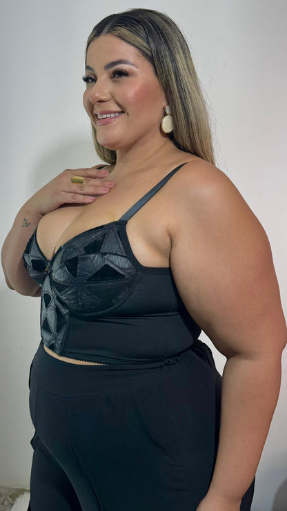 Croped sem bojo Plus size Anita