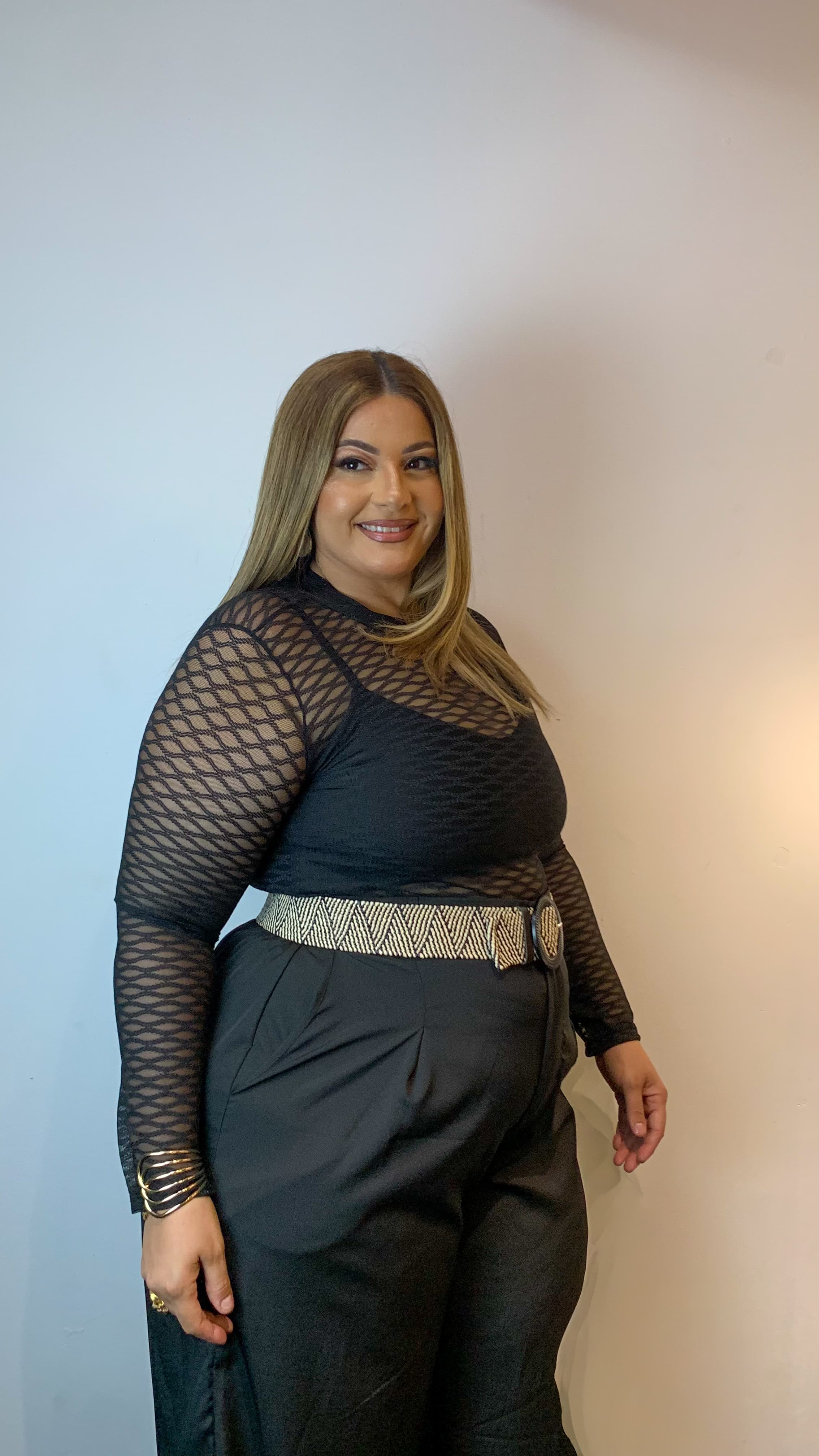 Body Tule Manga Gola Alta curvy